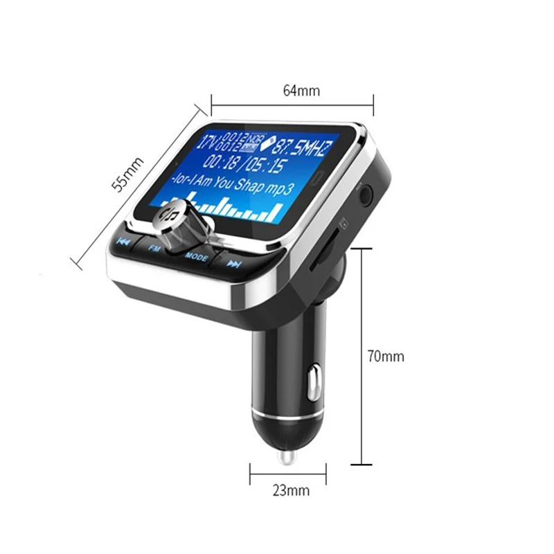 Fm-передатчик Bluetooth автомобильный аксессуар Handsfree MP3 музыкальный плеер AUX аудио двойной USB QC3.0 Быстрая зарядка U диск TF модулятор