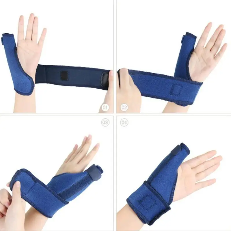 1PC Adjustable Left/ Right Thumb Support Straps Weight Lifting Wrist Wraps Thumb Support Straps Gym Winding Wrist Protector