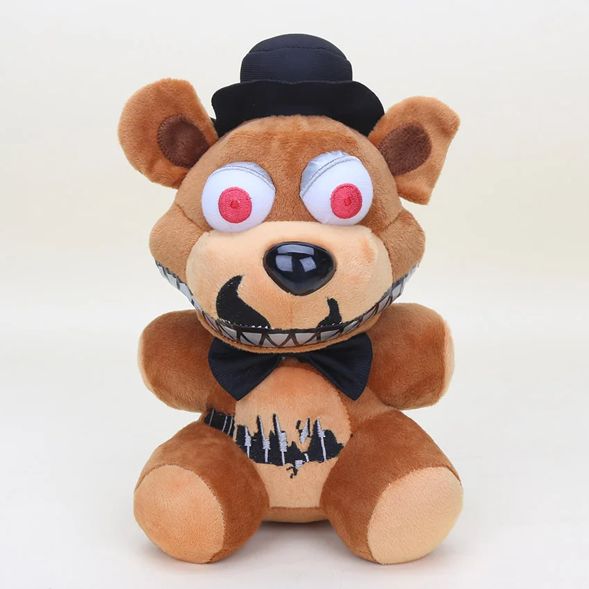 1" пять ночей Фредди Мягкие плюшевые игрушки FNAF Фредди Fazbear медведь лисица кролик Бонни и Чика Peluche Juguetes - Цвет: NightmareFreddy 25cm