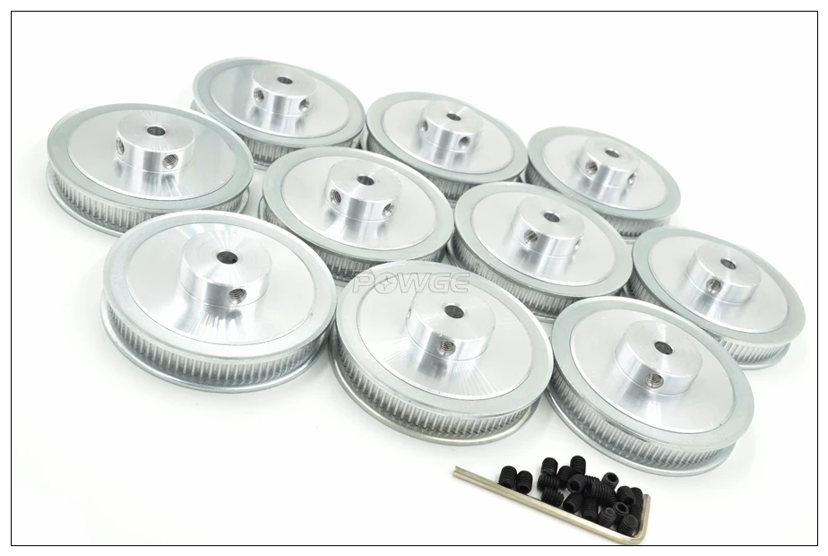 POWGE 5 шт. 80 зубцов 2GT зубчатый шкив отверстие 5/6/6.35/8/10 мм подходит для W = 6/10 GT2 Ремень