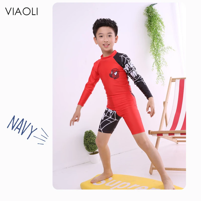 Onepiece Spider Print Swimwear Summer Baby Boy Swimsuits Swimming