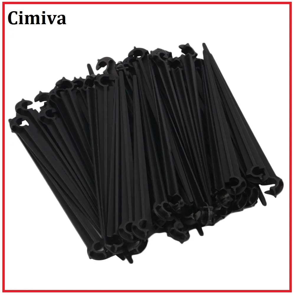 

Cimiva 50Pcs 11cm Durable Plastic Hook Fixed Stems Support Holder for 4/7 Drip Irrigation Water Hose Drop Shipping
