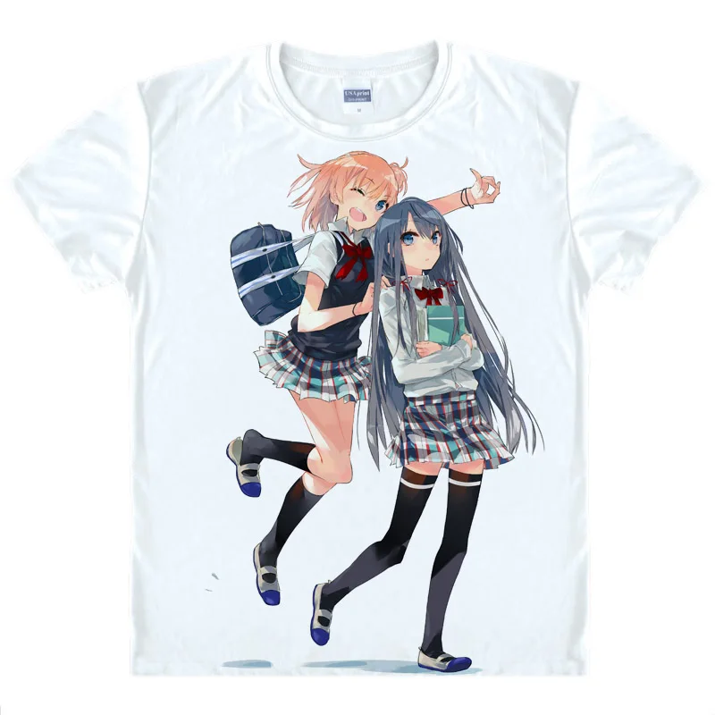 Coolprint Футболка с изображением в стиле аниме путаница oregairu Hamachi футболки короткий рукав Yukino Yukinoshita Yui Yuigahama Косплэй motivs Аниме футболки - Цвет: Style 15