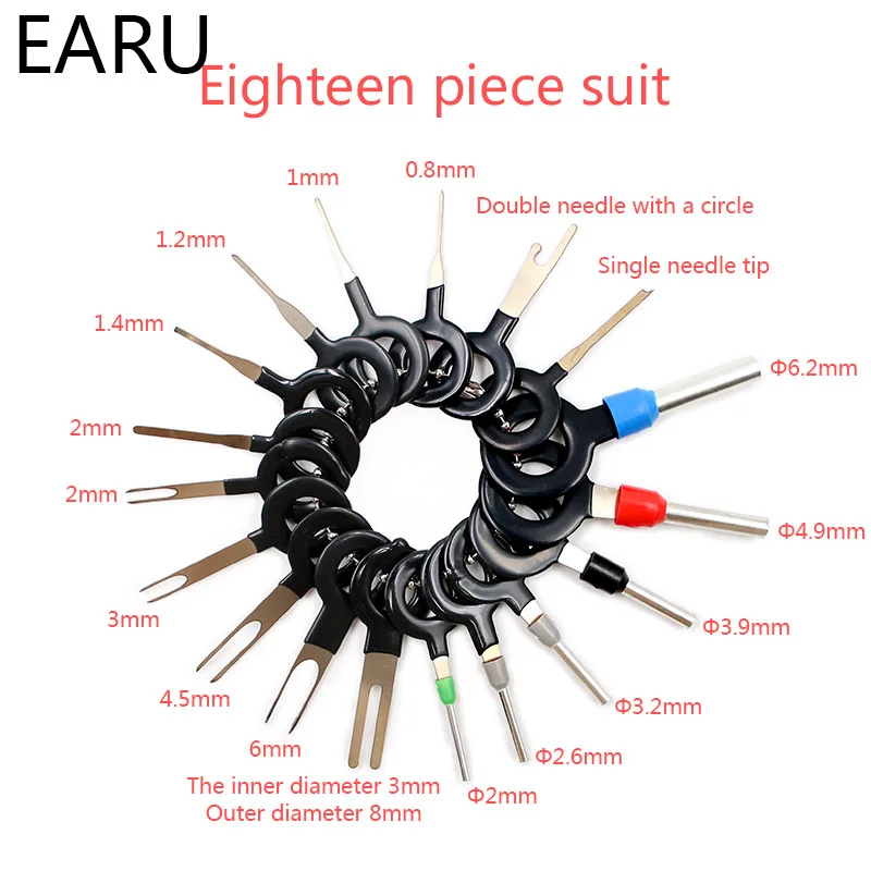 

Terminal Removal Tools Car Electrical Wiring Crimp Connector Pin Extractor Kit Car Repair Hand Tool Set Plug Key Kit Release