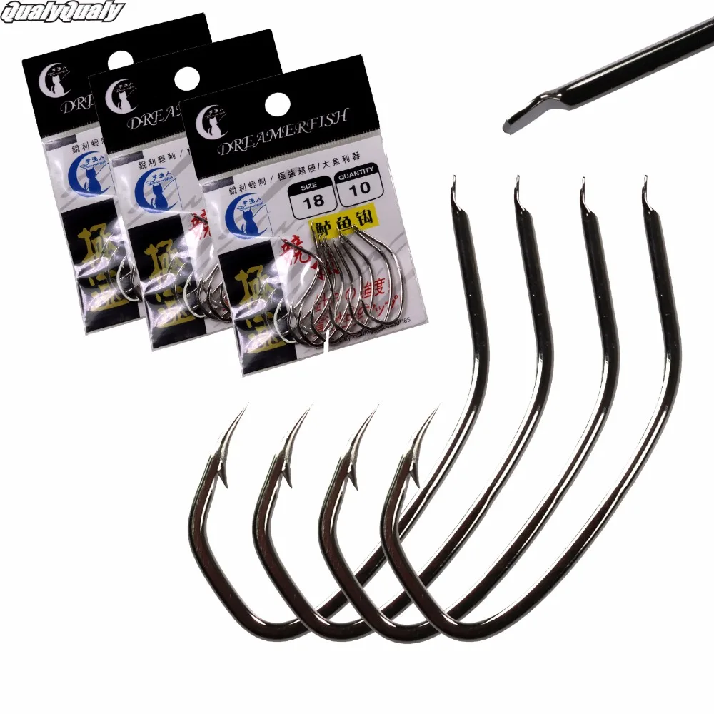 Buy 3 packs/lot Bass Fishing Hooks 16 26 High Carbon
