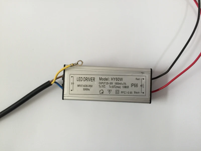 

1pcs LED power of 60W waterproof AC85-265V 1800ma 60W led power high power