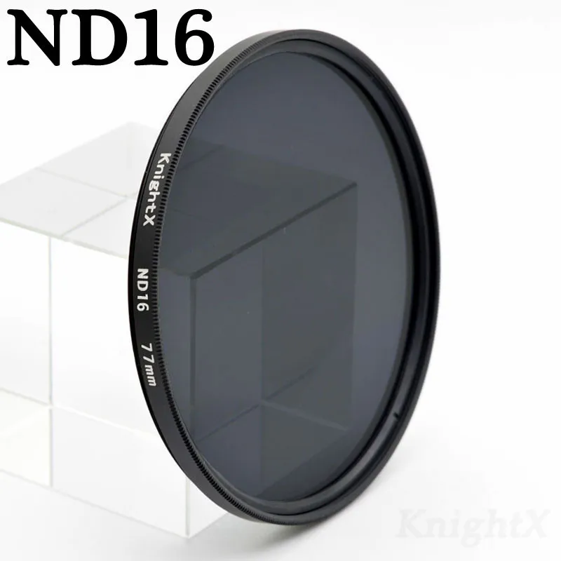 KnightX ND2 ND4 ND8 ND16 ND 52 мм 58 мм 67 мм 77 мм фильтр для объектива камеры для canon eos sony nikon dslr kit 18-200 60d 200d 1300d