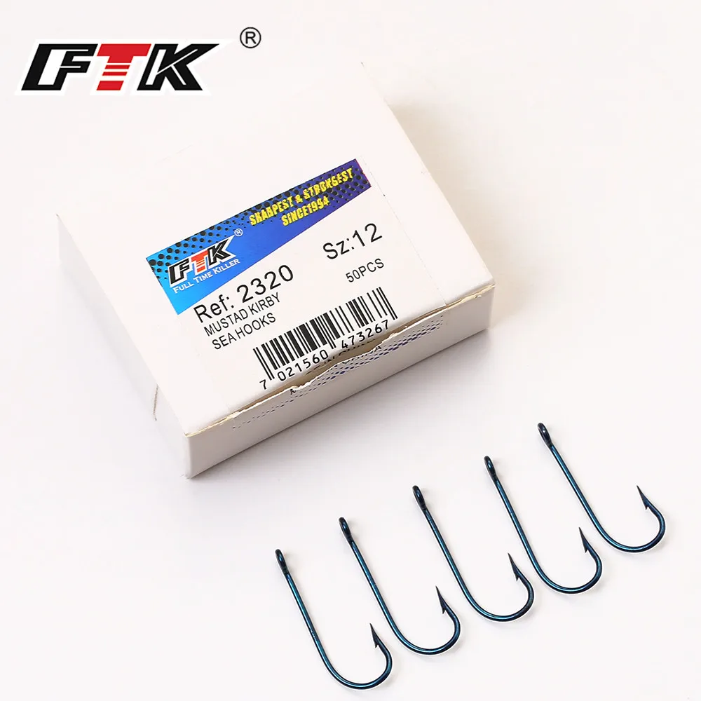 

FTK 2320 Sea Hooks 50Pcs/Lot 10#-20# Hooks From Norway For Jigging Carp Anzol Fishhook Fishing Tackle