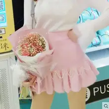 Милые Юбки принцессы в стиле Лолиты; сезон осень-зима; супер-высокая талия; Студенческая плиссированная юбка средней длины; модная женская юбка; KKQ085