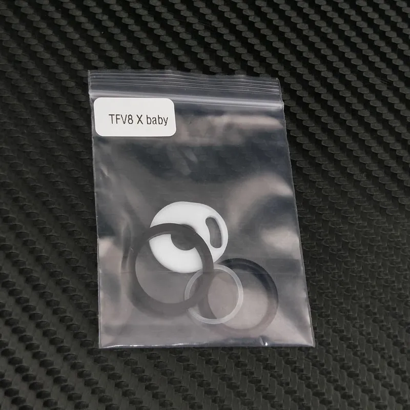 20шт Vapesoon резиновое Силиконовое уплотнение уплотнительное кольцо для SMOK TFV8 X детский бак распылитель черный красный цвет - Цвет: Черный
