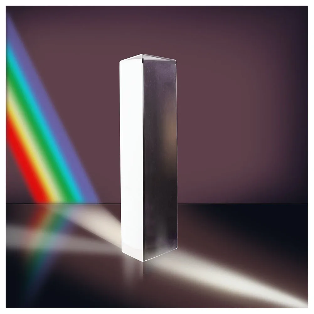 Optical Glass Triple Triangular Prism Physics Teaching Light Spectrum 10cm Optical Glass Triple Triangular Prism Physics Teaching Light Spectrum 10cm