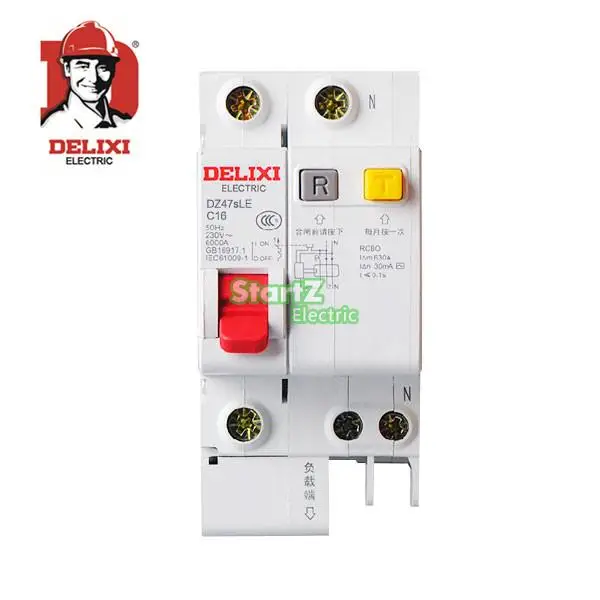 16A 1 P+ N RCBO RCD выключатель DE47LE DELIXI