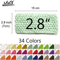 Розничная продажа 2016 Новинка! 33 цвета 2,8 дюймов * 15 см Детские аксессуары для волос руководитель группы вафельный Девочки повязка Туту кофты сырья Материал - изображение