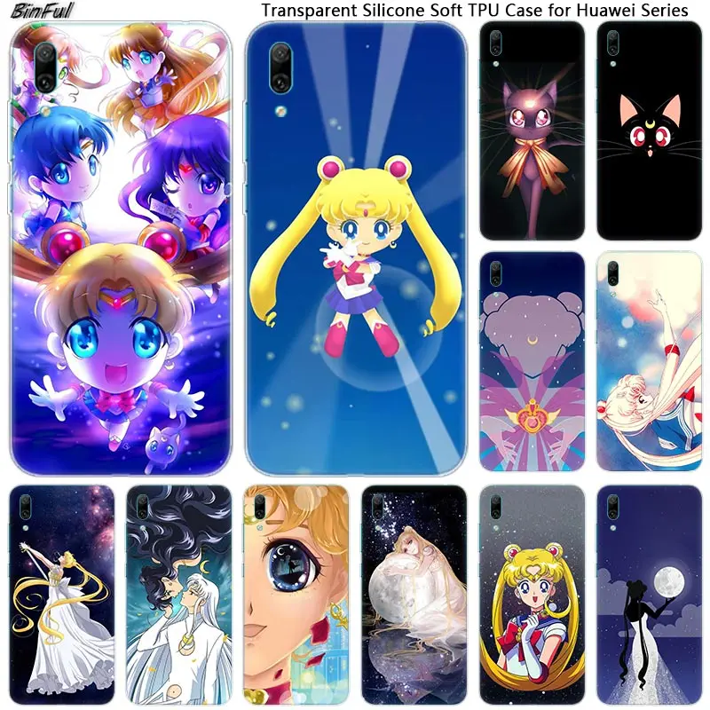 

Sailor Moon Sailor Mercury Soft Silicone Phone Case for Huawei Mate 10 20 Lite Pro Enjoy 9S Y9 Y7 Y6 Y5 2019 2018 Pro 2017 Cover