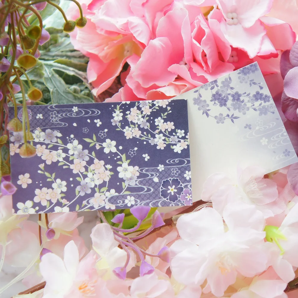 

multi-use 30pcs double side Cherry blossoms sakura in cloud card Scrapbooking party invitation DIY message gift greeting card