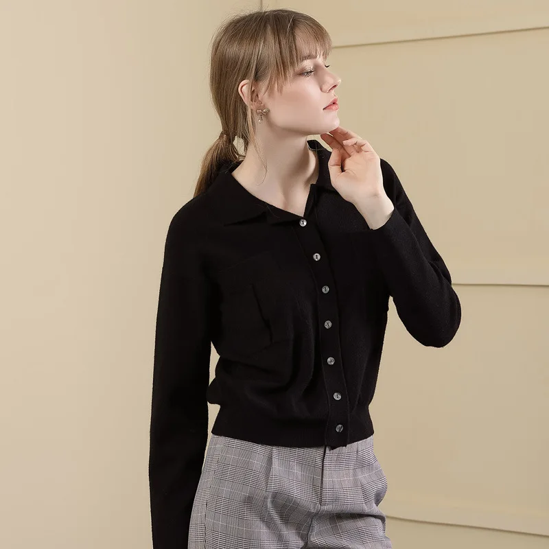 Women's cardigan knitting unlined sweater 2018 New arrival single-breasted Autumn and Winter women's knitted sweater coat 18081