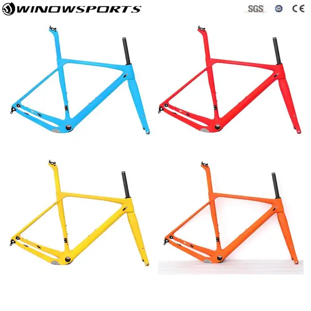 $US $526.89 2018 Disc Flat mount Carbon Gravel Bike Frame Full Carbon Bicycle Frame Road Bike Cyclocross Frame 