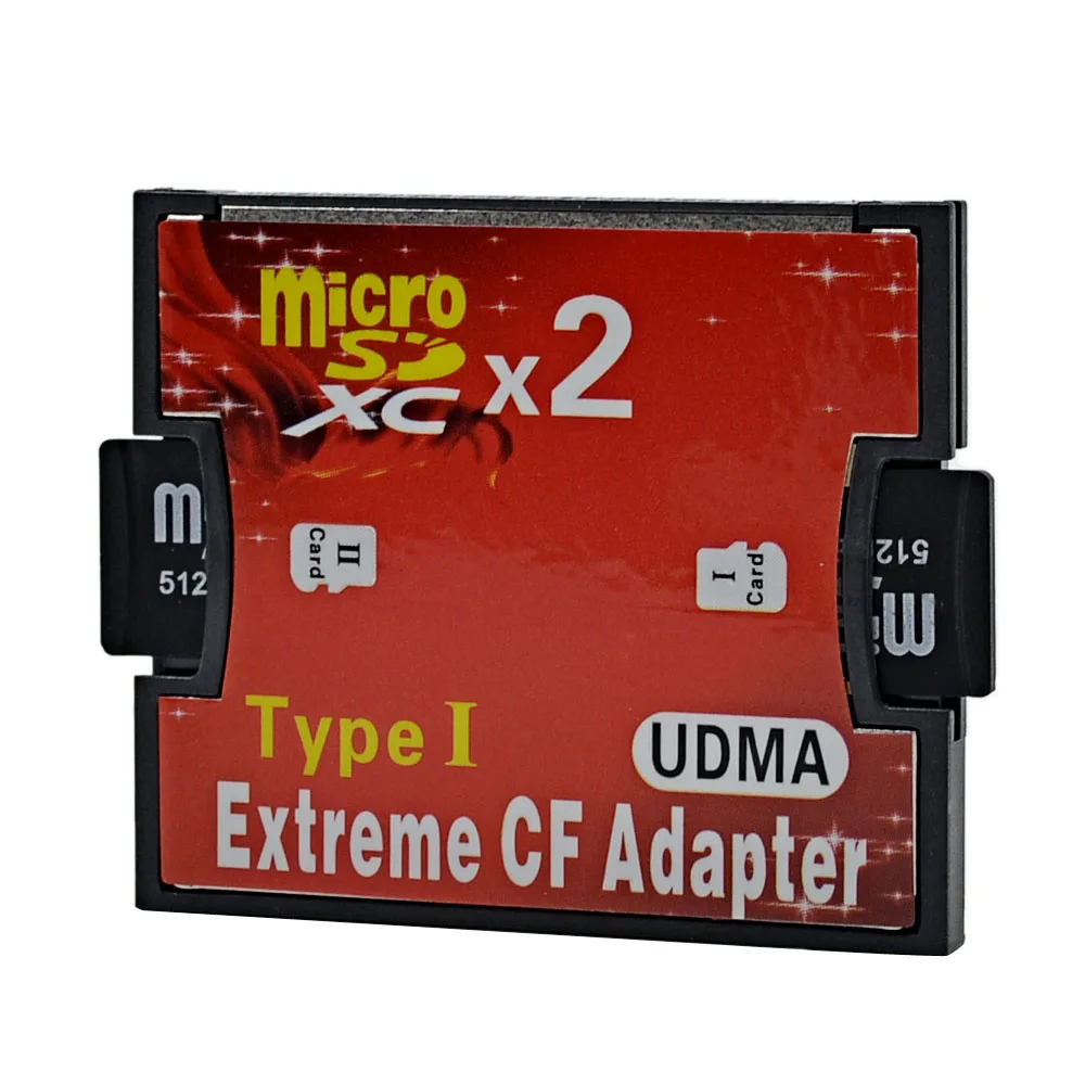 CHIPAL Micro SD SDHC SDXC с двумя слотами TF в CF адаптер MicroSD Extreme Compact Flash Type I