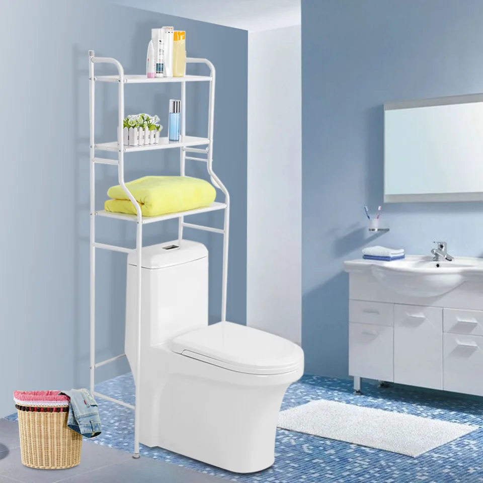 3 tiers eisen bad lagerung rack wc schrank regal wc handtuch rack küche  waschmaschine rack platzsparende lagerung rack