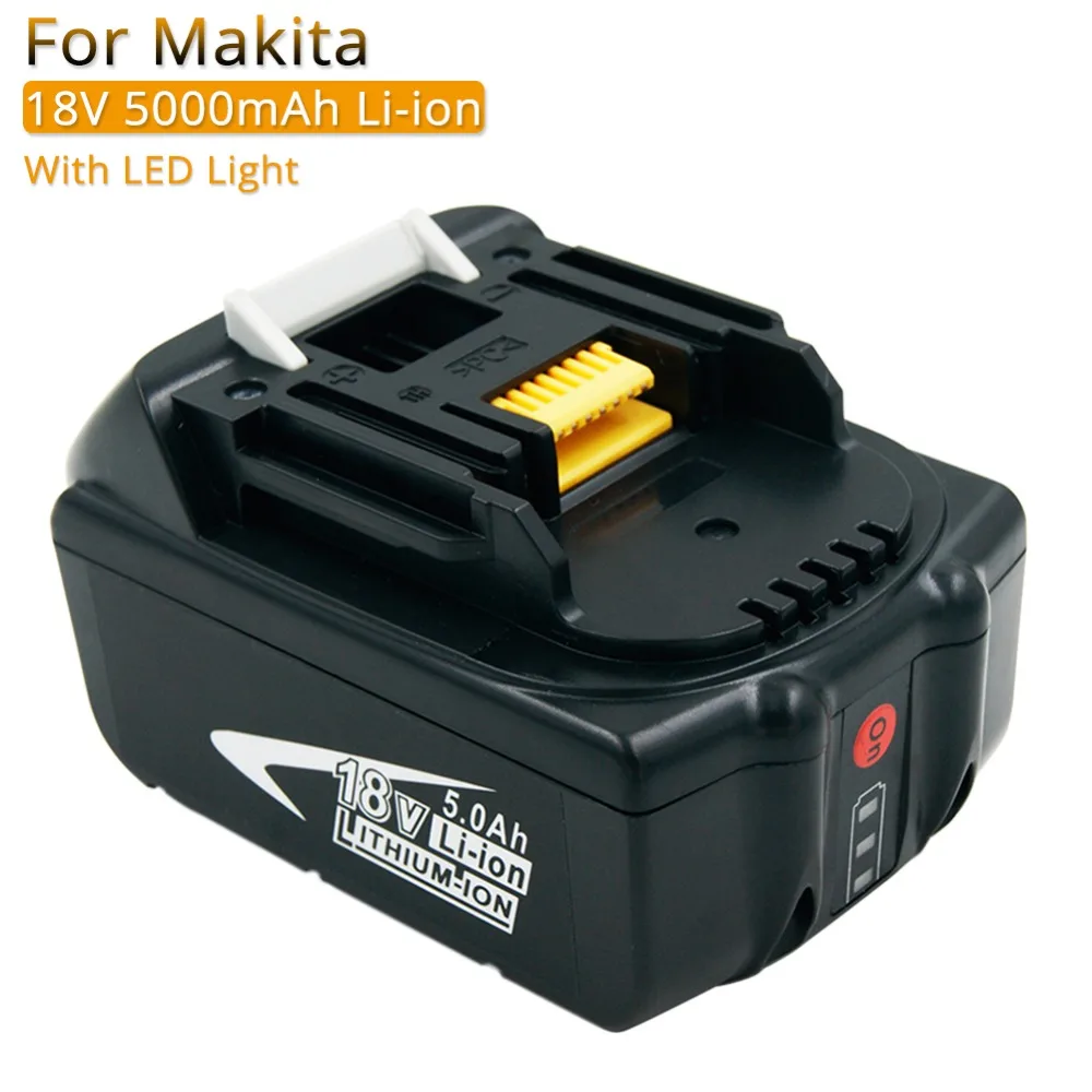 

BL1850 with LED rechargeable battery 18V 5A Lithium Replacement Batteries for Makita Cordless Power Tools BL1830 BL1840 LXT400