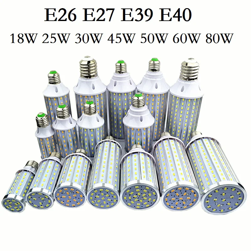 Светодиодная лампа Кукуруза E27 E26 E39 E40 5730SMD освещение для люстры свечи украшения