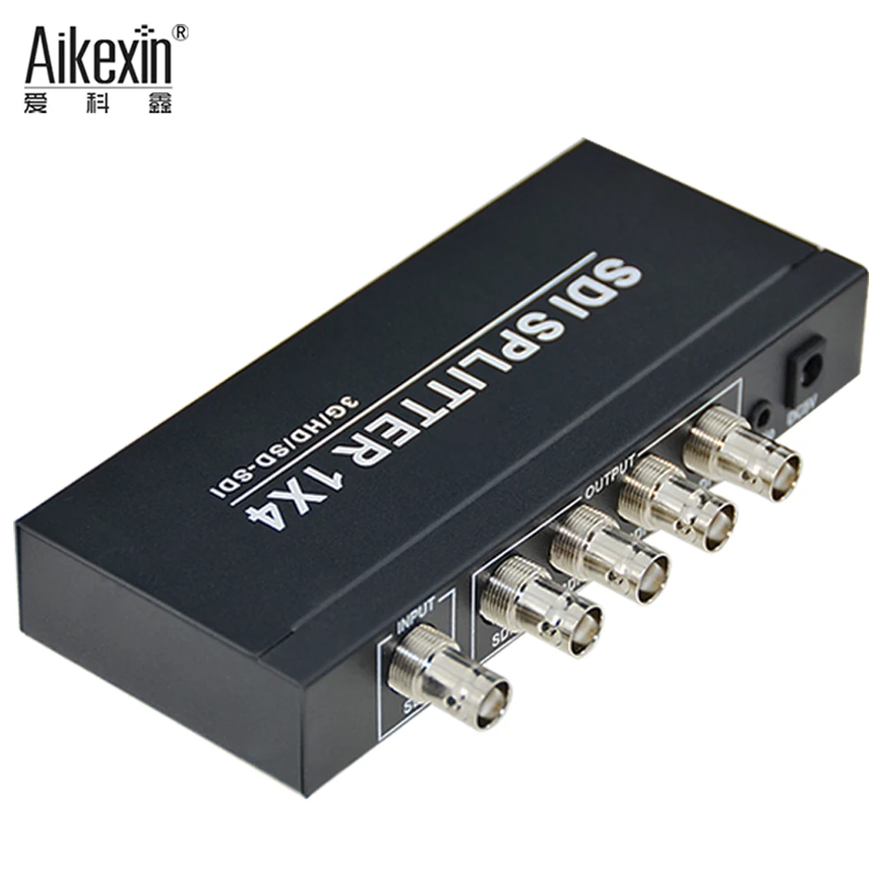 Aikexin SDI сплиттер 1x4 с 3,5 мм Aux Jack 4 порта SDI сплиттер 1 вход 4 выхода HD SDI конвертер Поддержка 1080p для камеры