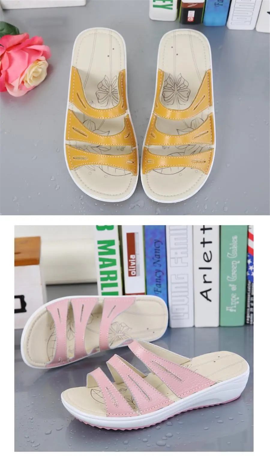 STQ/ г. Летние женские тапочки сандалии обувь без шнуровки с круглым носком удобные белые кожаные сандалии Вьетнамки 858
