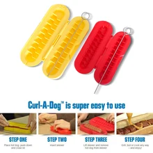 Plastic 2Pcs BBQ Grill Spiral Hot Dog Sausage Slicer Cutter Bread Baking Device Mold Home Kitchen Meat Cooking Tools Gadgets