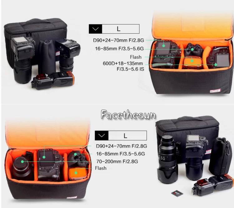 Roadfisher водонепроницаемый протектор фотографии камера сумка для переноски вставки перегородки чехол подходит DSLR SLR объектив Canon Nikon sony