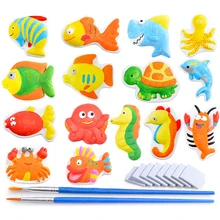 15 шт. детская гипсовая отливка и набор для рисования DIY обучающая игрушка для тушения обучения- 4 типа