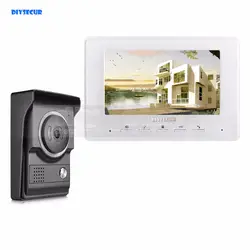 Diysecur 7 дюймов Видеодомофоны видео-телефон двери 700TV линии ИК Ночное видение HD Камера для Офис завод белый