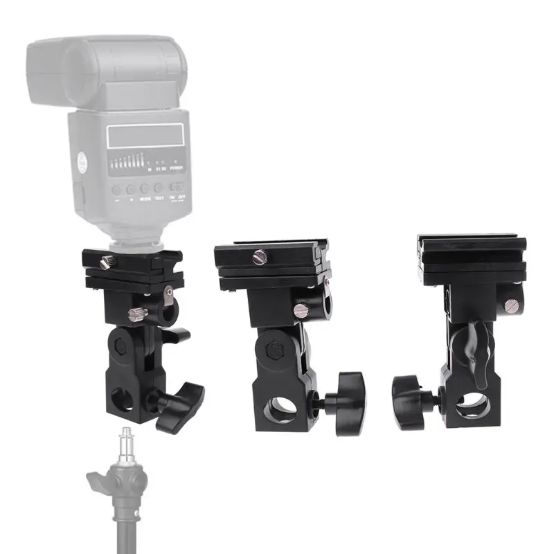 

2pcs Meking Flash Hot Shoe Speedlite Umbrella Mount Holder Swivel for Light Stand Flash Bracket B For Trigger Hot-Shoe Flash