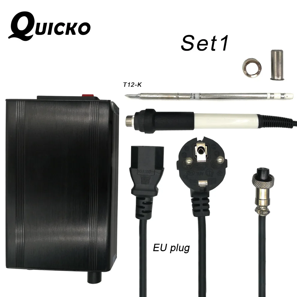 QUICKO T12 STC-светодиодный паяльная станция электронная паяльник для подключения к новая версия T12-951 светодиодный цифровой сварочный инструмент большой мощности 108W