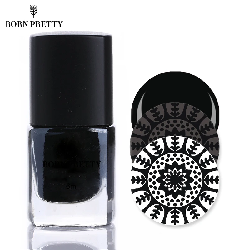 1 Бутылка 6 мл born pretty Штамповка полированный Ногтей Лак Для Плиты Печать #3|stamping