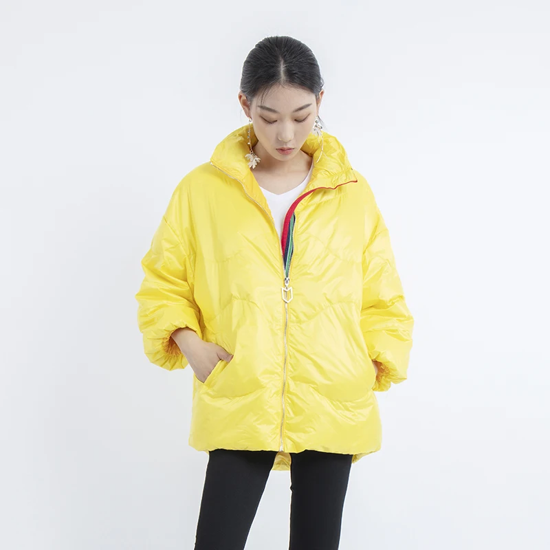 

2019 new fashion puffer light duck down jacket women winter coat women High Quality plus size korea clothes short outwear