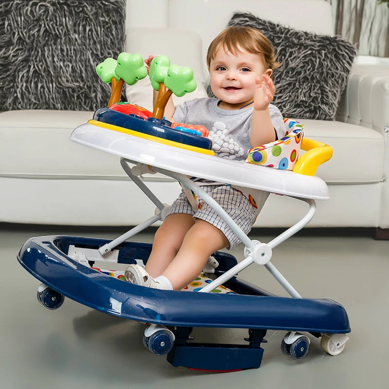 Hot Sale Baby Walker Rocking Horse Rollover Prevention Multifunctional Children Baby Walker U Type With Music Toy