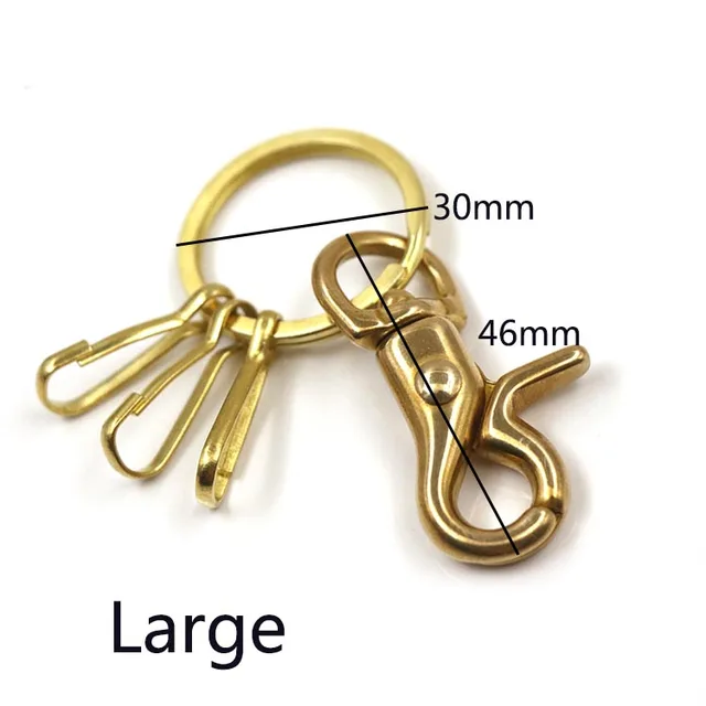 Solid Brass Keychain Hooks Metal O Ring Clasp Keychain Ring Paracord