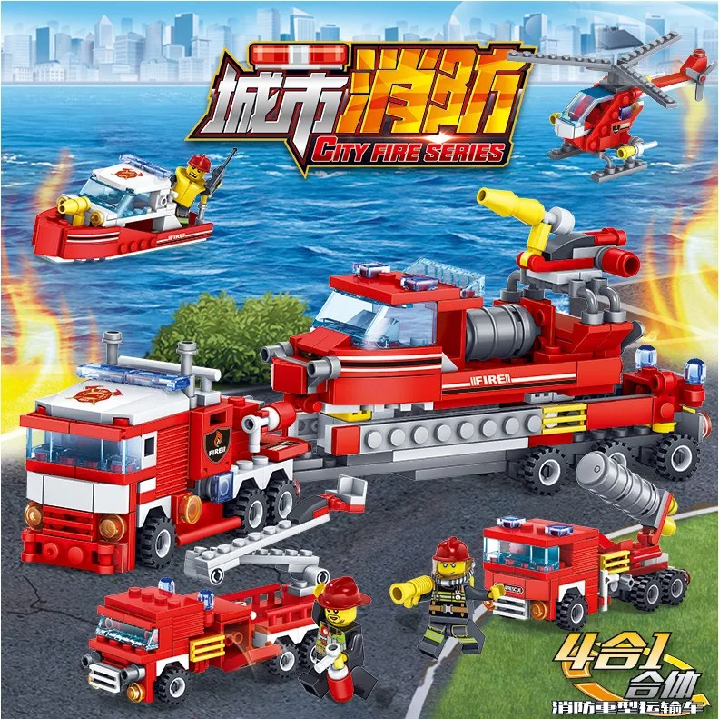 80512 348 шт. Fire Rescue конструктор Модель комплект Конструкторы конструктор совместимый с лего кирпичи игрушечные лошадки для обувь мальчиков