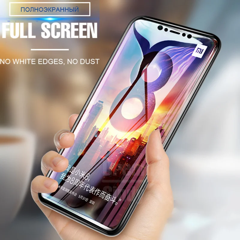 5D на стекле для Xiaomi mi 8 9 SE A2 Lite A1 Защитная пленка экрана Red 6 Pro 6A S2 закаленное стекло