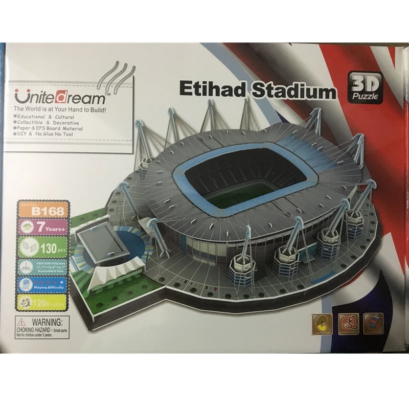 Классические головоломки 3D головоломки в английском городе Манчестера Etihad футбольные стадионы игрушечные масштабные модели наборы строительных бумаги