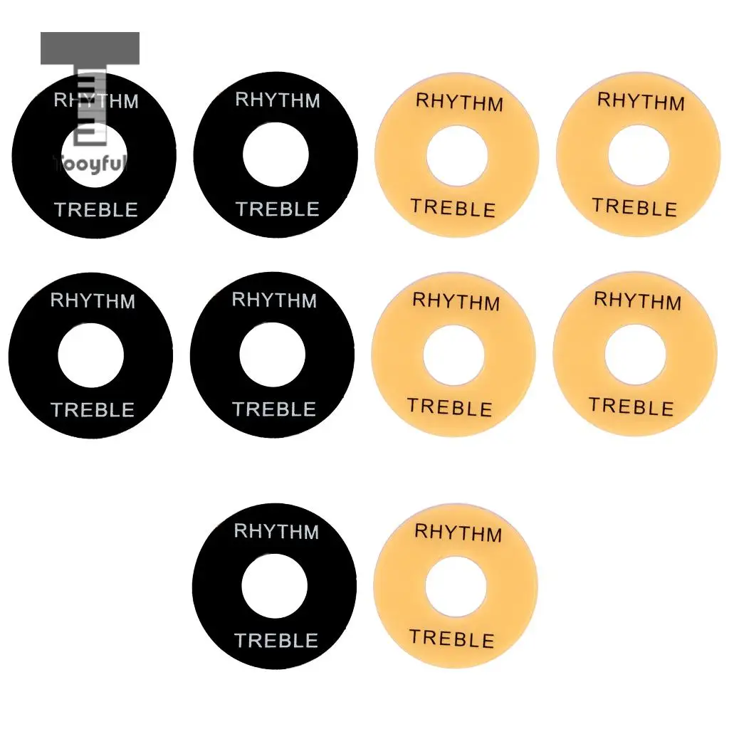 

Tooyful 5 Pieces 3-way Electric Guitar Plastic Toggle Switch Washer Cover with Letters for LP Guitar Replacement Parts