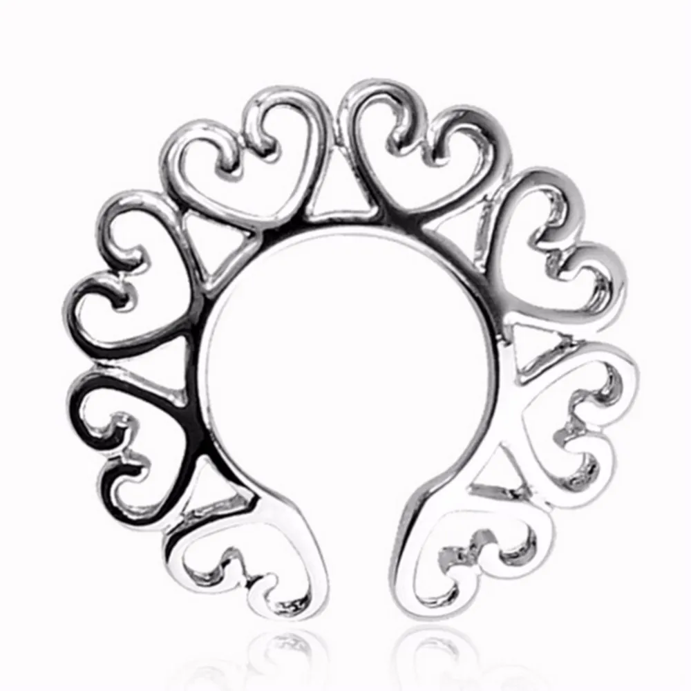 Classic Nipple Rings Pierced Heart Prevent Allergies Fake Breast Body Piercing Jewelry Fast Shipping 1pair Hot sale