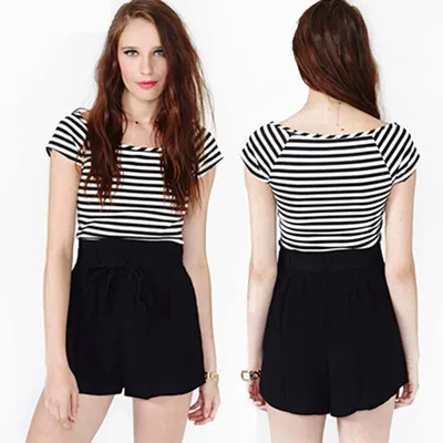 black high waisted loose shorts