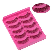 5 пар натуральные накладные ресницы ручной работы Длинные толстые черные перекрещивающиеся накладные ресницы искусственные мягкие Накладные ресницы