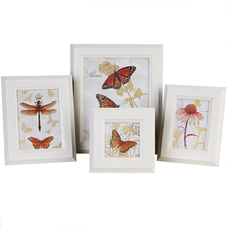 

1 Pcs Butterfly Pattern Table Photo Frame Simple White Style Picture Frame Quality Environmental Photo Frames porta retrato
