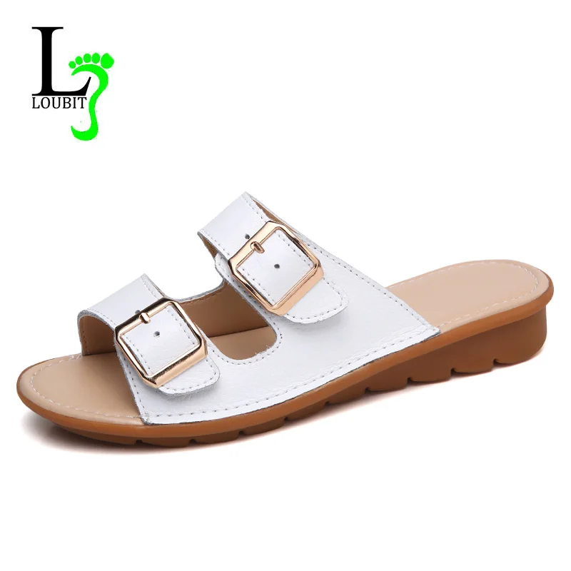 

New Summer Beach Cork Slippers Sandals Casual Double Buckle Clogs Sandalias Women Slip On Flip Flop Shoe Plus Size Women Shoes41