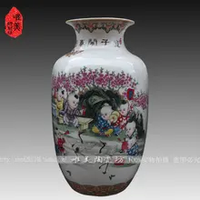 Цзиндэчжэнь керамическая семейная Роза Ваза Бутылка Тыква напольная ваза большого размера Керамические ремесла