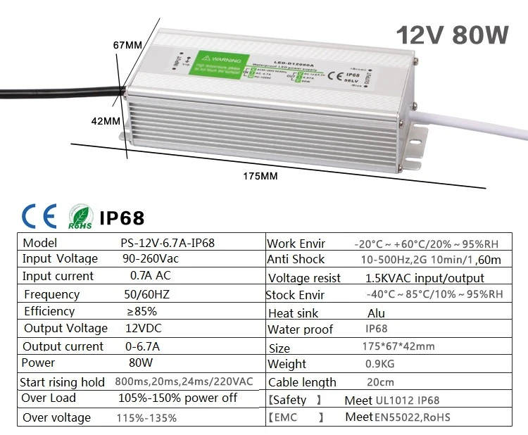 80W
