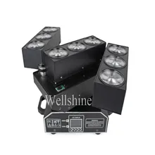 2 шт./партия деформация 9 шт.* 10 Вт 4в1 CREE бусины движущаяся головка Led RGBW матричный свет