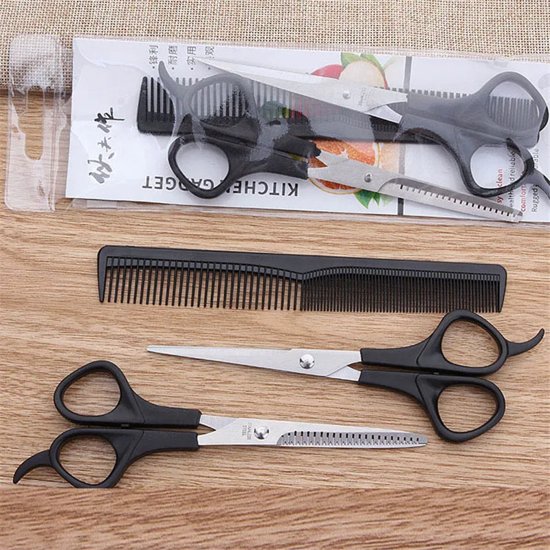 

3 Pcs Hair Scissors Professional Salon Cutting Shears Barber Hair Cutting Thinning Hairdressing Set With Comb Hair Styling Tool